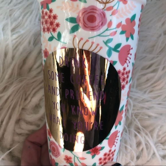 Charming Charlie DRINK COFFEE AND PRETEND YOU KNOW WHAT YOU’RE DOING Tumbler - Picture 2 of 8